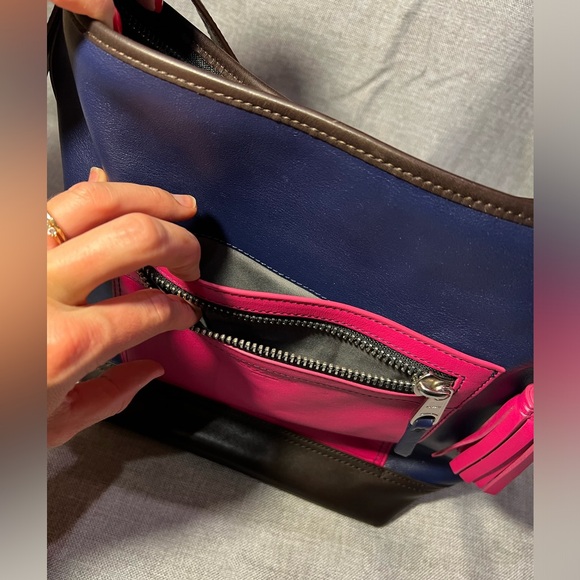 NWT Coach Navy/Pink/Brown Large Tote Bag - Picture 7 of 7